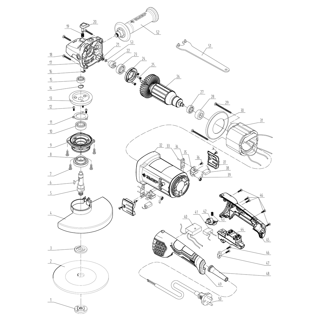 УШМ (Болгарка), 180 мм, компакт УШМ-180-2005 П