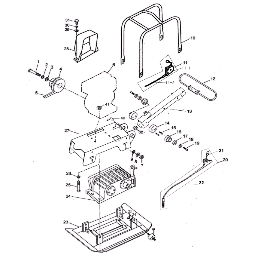 Виброплита бензиновая, двигатель Honda ЗВПБ-25 ГРХ