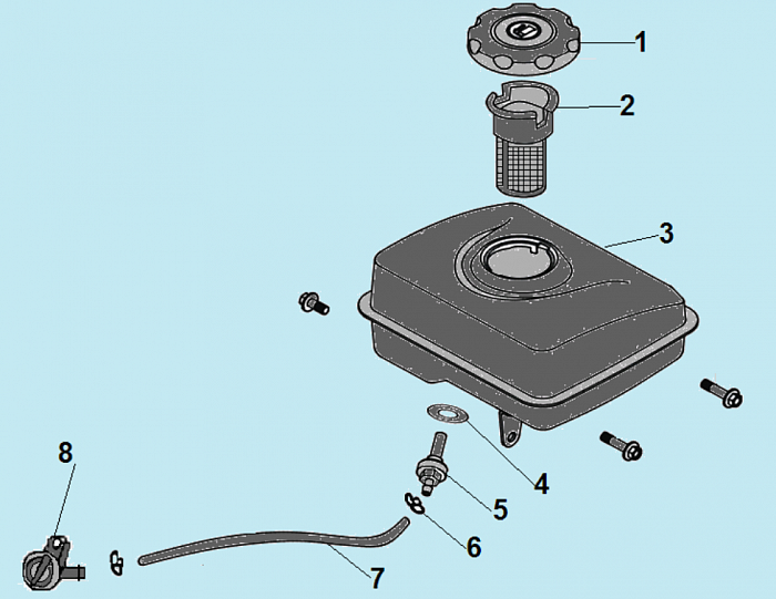 6 БАК ТОПЛИВНЫЙ ИЗМЕЛЬЧИТЕЛЬ-ШРЕДЕР БЕНЗИНОВЫЙ CHAMPION SC2818