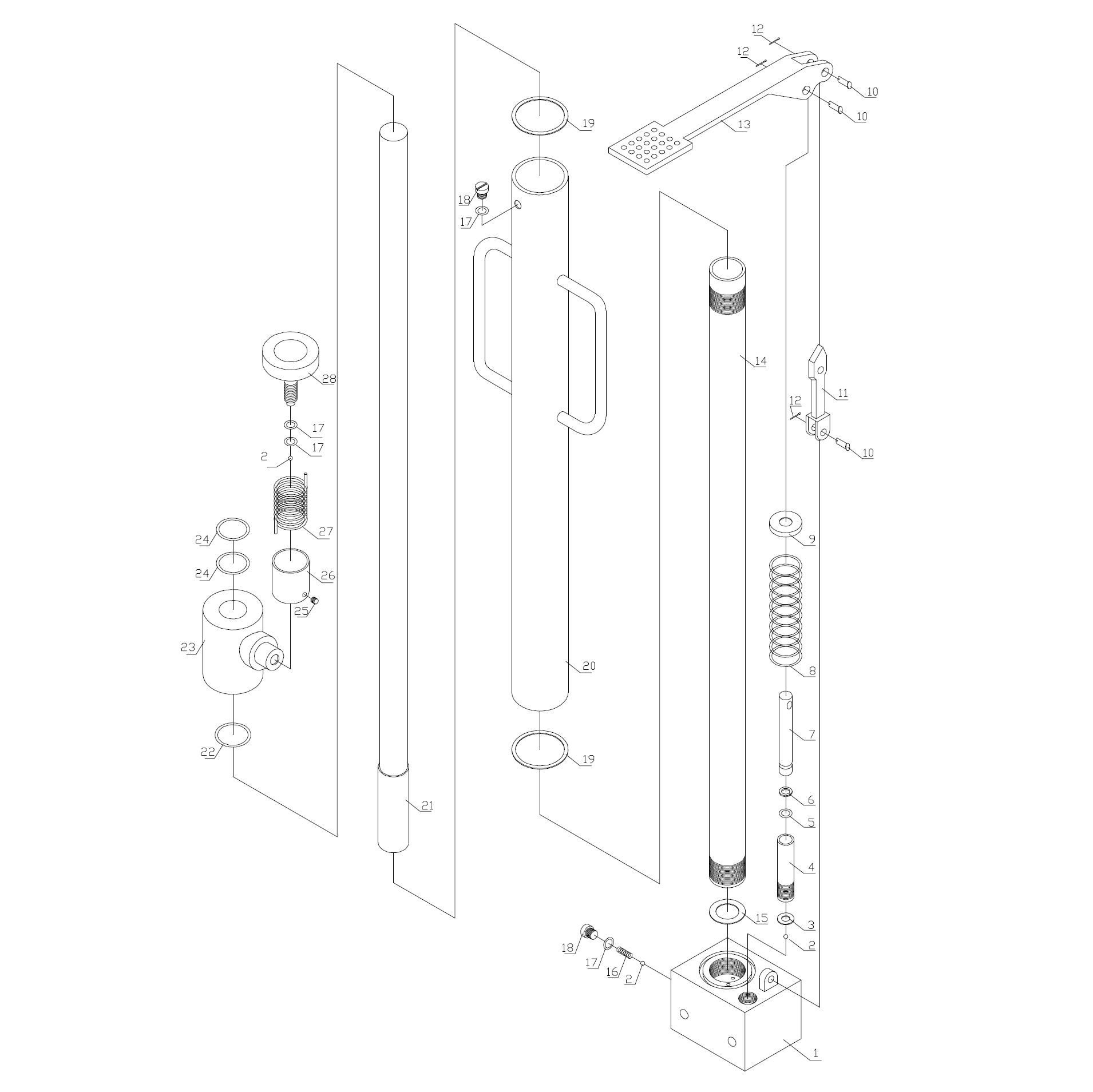 Стойки трансмиссионные гидравлические 43061-0.5