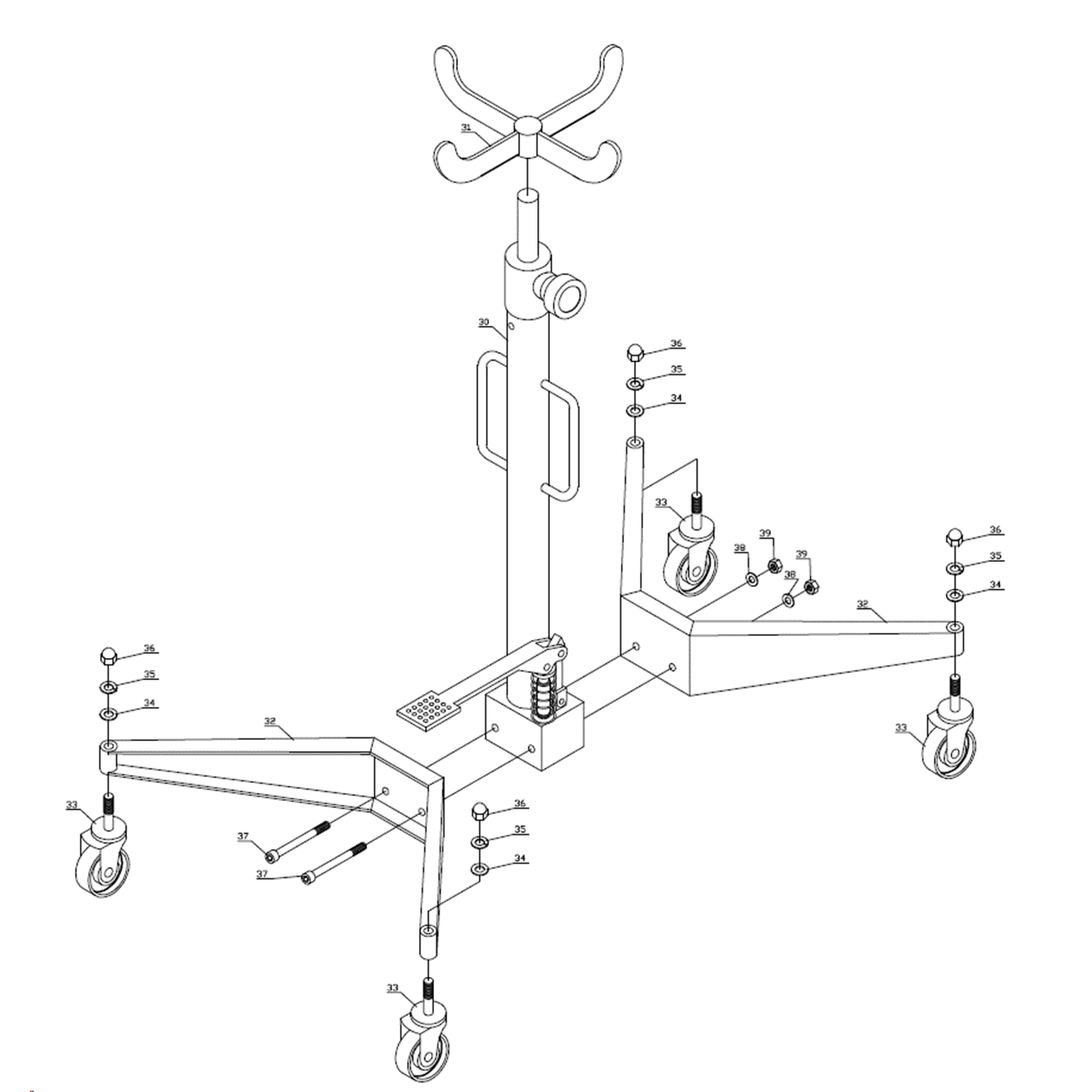 Стойки трансмиссионные гидравлические 43061-0.5