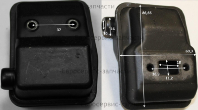 Глушитель прг.ступень 70х92х48-48 крепл.5х31 Т+ТР-E24: T26.+Р