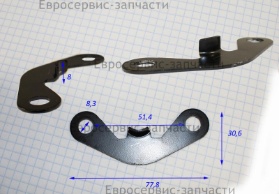 Пластина крепления оси колесной задней