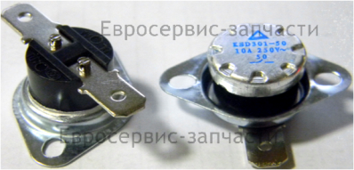 Термостат KSD 301-50. 250В, 10A, 50°C, норм. разомкн., LBHL. ТП 2.3.5ЕКМ. СМ. 1401.079600